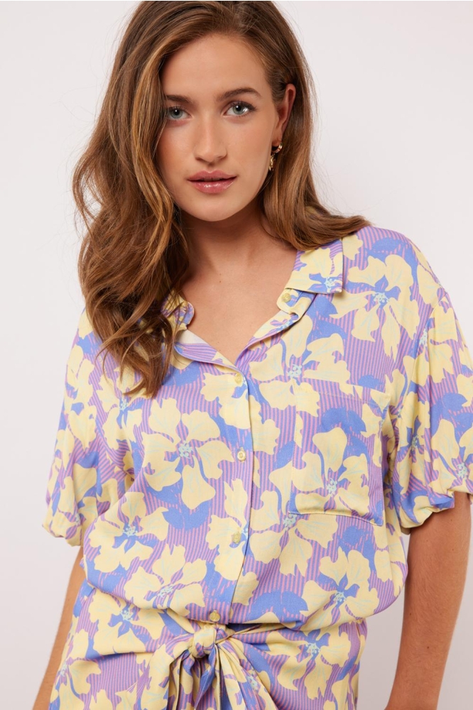 VIVIANA BLOUSE 25ZFSF12 SUNBEAM YELLOW/PERSIAN JEWEL